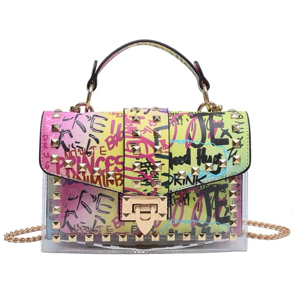 Colorful Graffiti Print Women's Bag